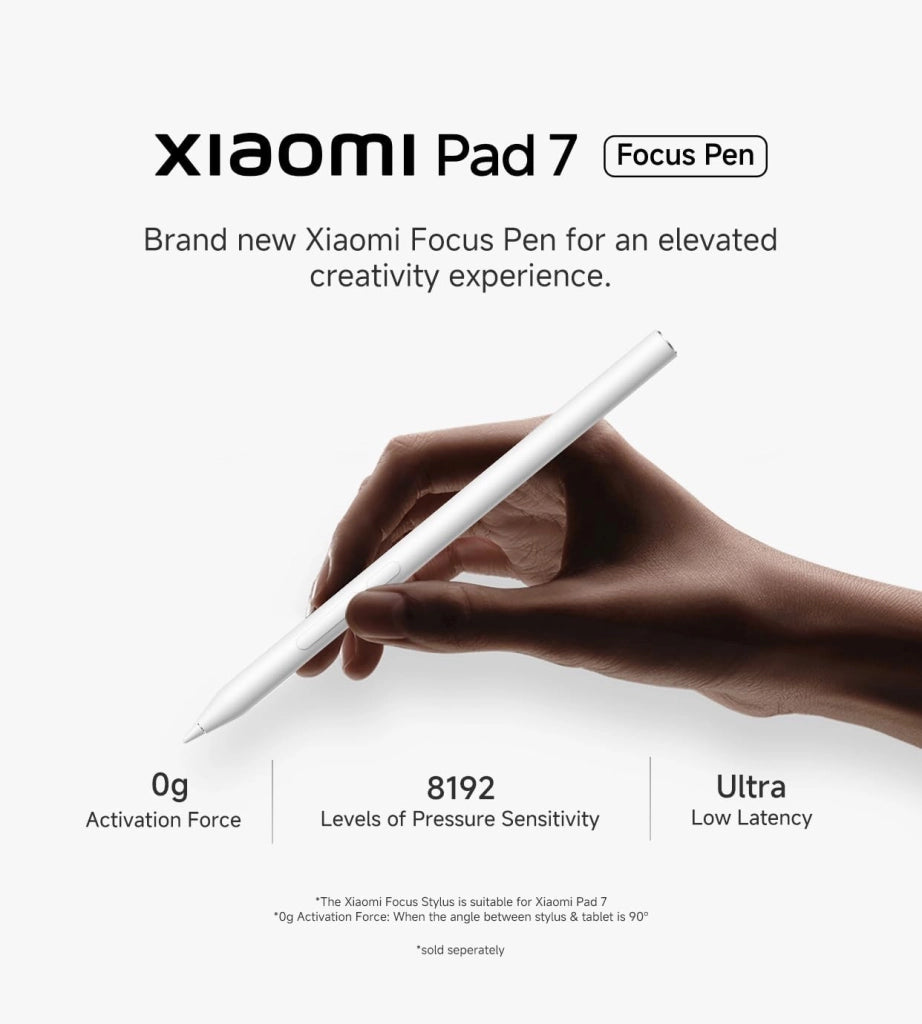 Focus Pen per Xiaomi Pad 7, sensibilità alla pressione, latenza ultra bassa, forza di attivazione 0 g