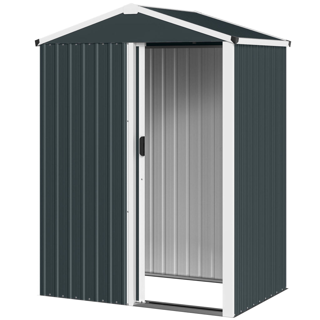 Casetta da Giardino in Acciaio con Porta Scorrevole ¨C Zephmum ¨C Grigio