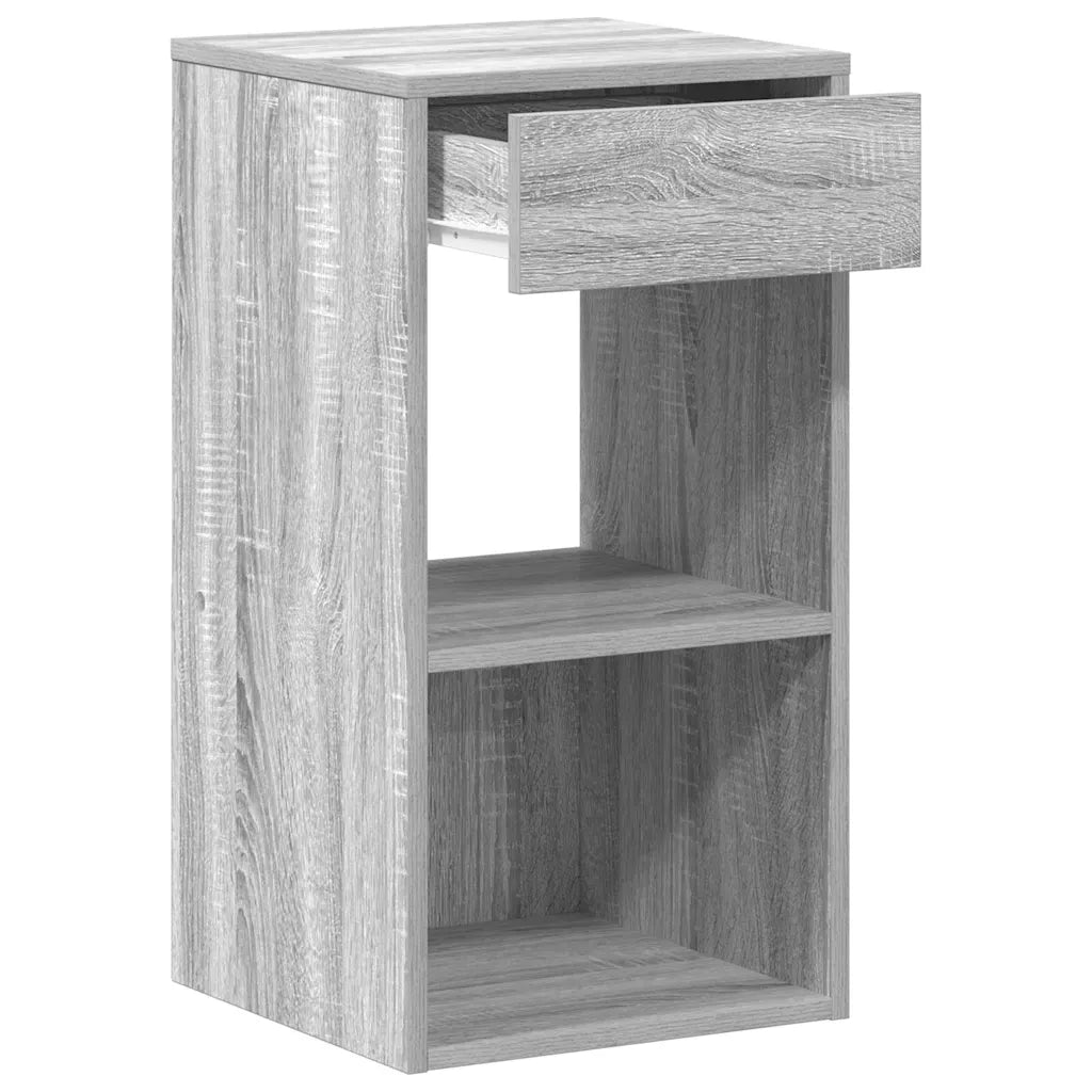Comodini con Cassetto 2 pz Grigio Sonoma 35x34x66,5 cm 858724
