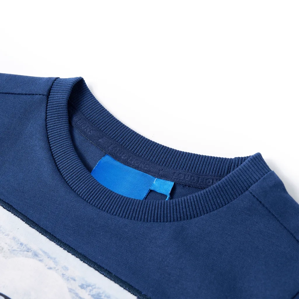 Maglietta da Bambino a Maniche Lunghe Blu Jeans 104 13135