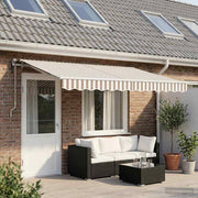 Tenda retrattile Grigio chiaro e bianco 450 × 350 cm 3426273