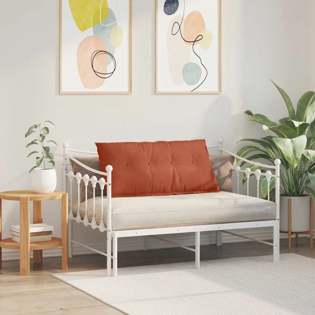 Cuscino per Schiena Rosso Arancio 100 x 50 cm Tessuto in Cords