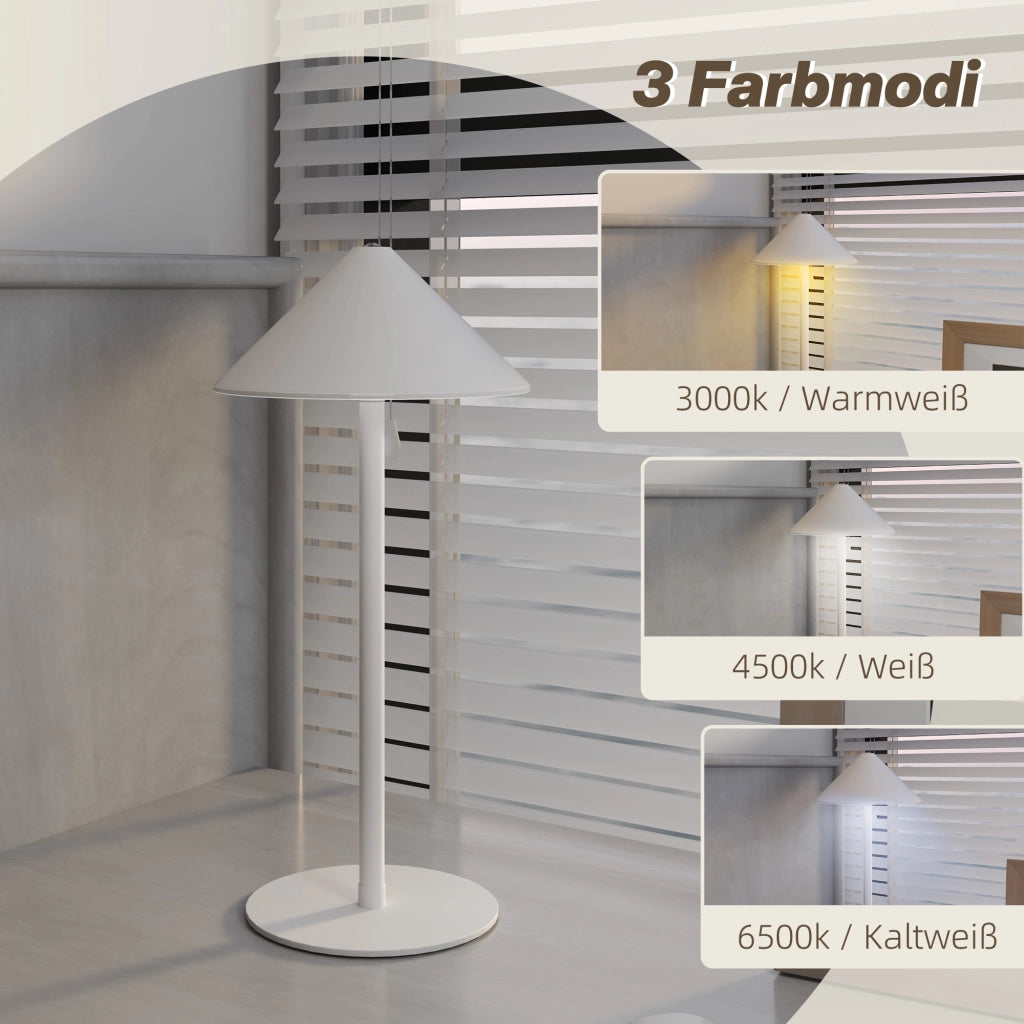 Lampada da tavolo LED ¨C zephmum ¨C Bianco, USB ricaricabile, Touch