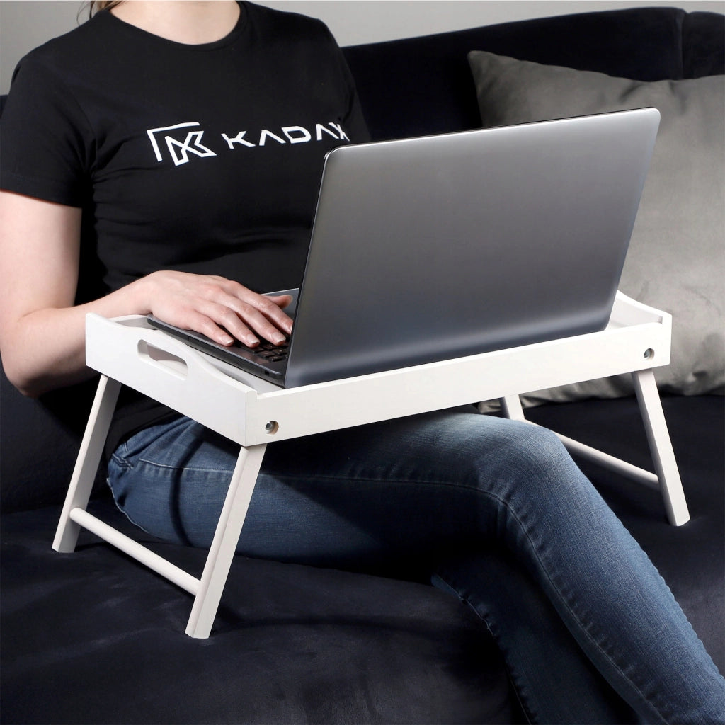 Tavolino da colazione pieghevole in legno KADAX per laptop da letto, vassoio regalo