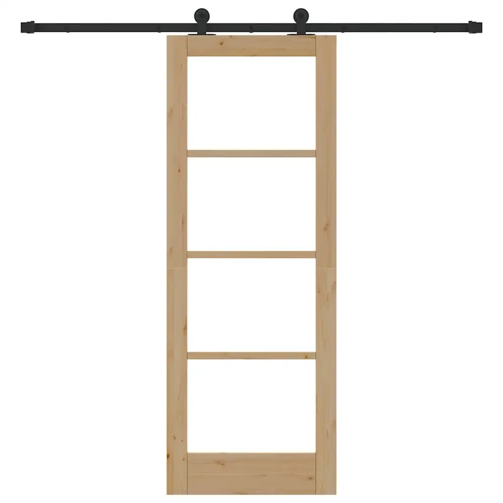 Porta scorrevole ORKDAL Naturale e Nero 73,5 x 198,5 cm 3332015