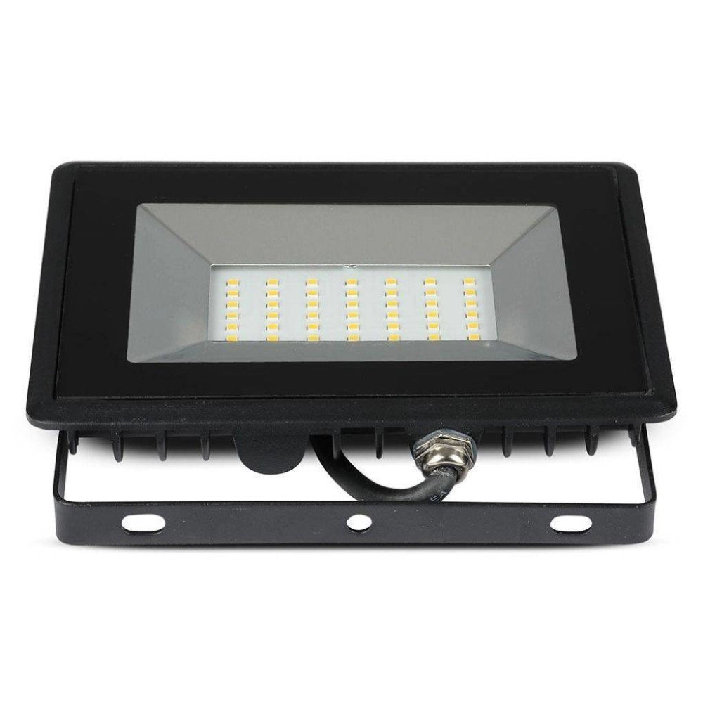 Trade Shop - Faro Proiettore A Led Smd Da 30w Colore Nero Luce Calda 3000k Per Esterno Ip65 -