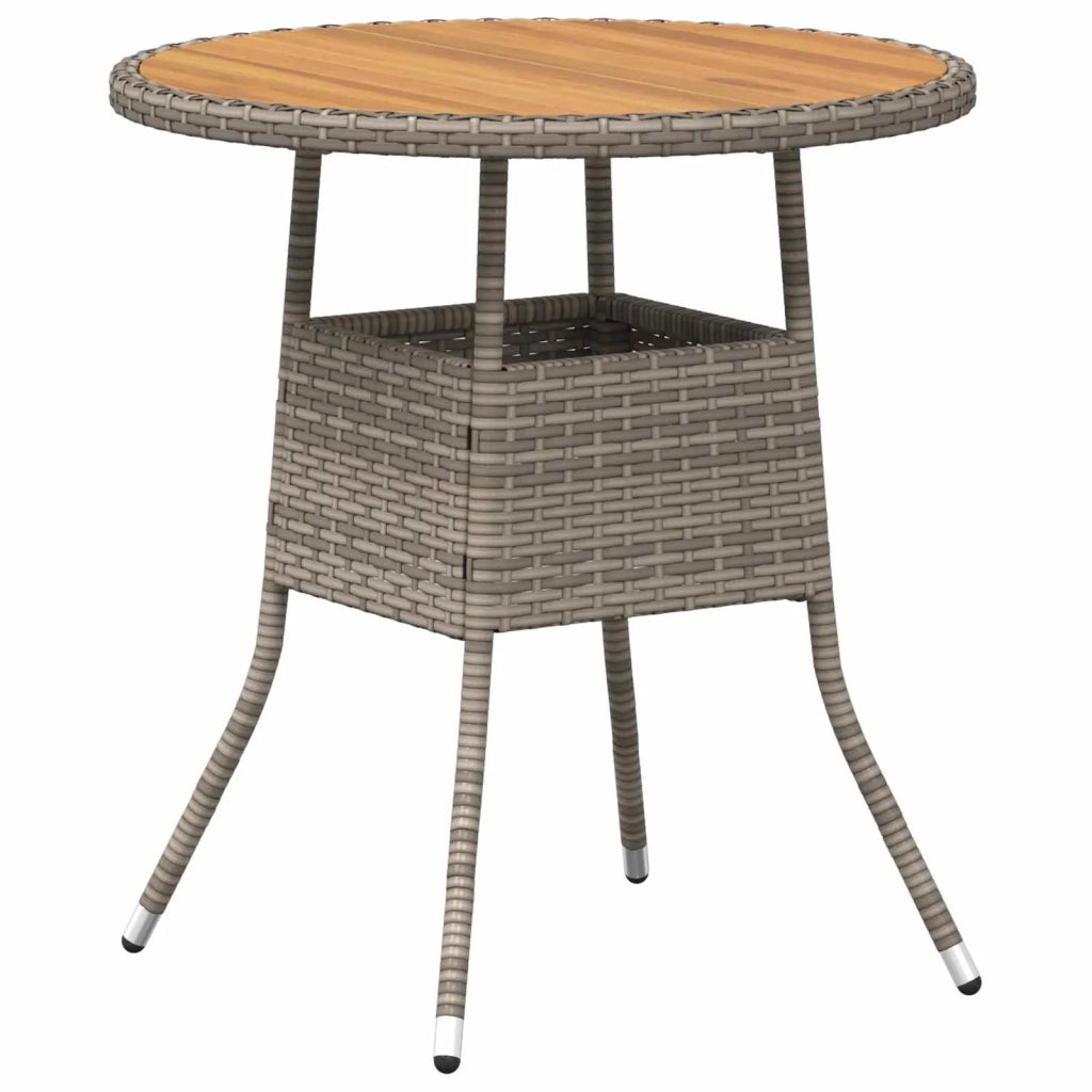 Tavolo per la cena Grigio e Acacia 70 x 70 x 73 cm 42026919