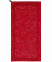 Tappeto moderno DUBLINO ROSSO elegante cornice tinta unita, passatoia cucina multiuso lavabile antiscivolo cm.55x280