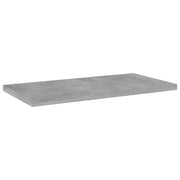 Ripiani per Libreria 4 pz-Scaffale per Libri Grigio Cemento 40x20x1,5cm Multistrato