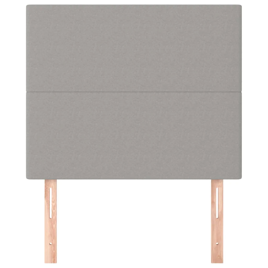 Testiera-Testata Decorativa Grigio Chiaro 100x5x118/128 cm Tessuto 215253