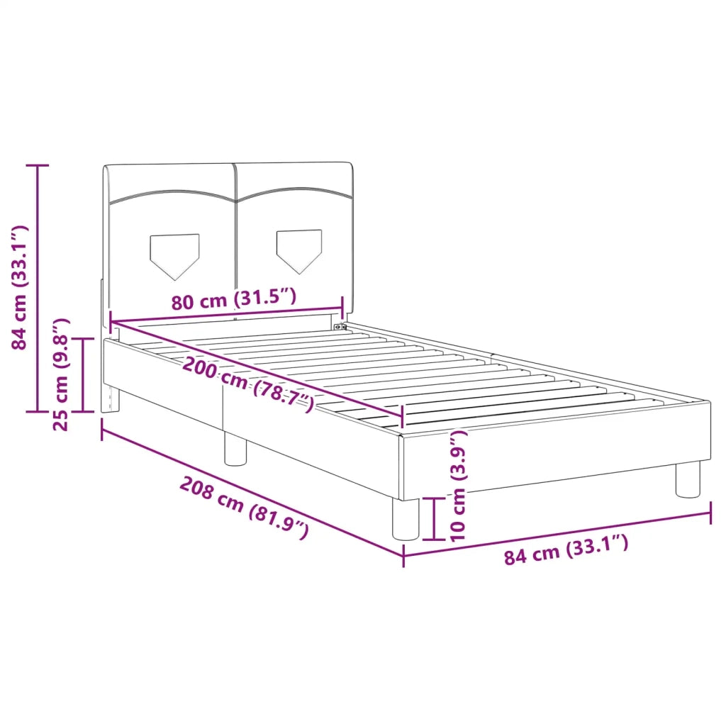 Struttura letto bambini con testata-Giroletto per bambini Grigio scuro 80 x 200 cm 291173