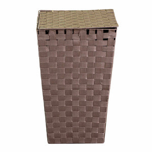 Cesto Portabiancheria in poliestere tortora quadro cm 33x33xh53