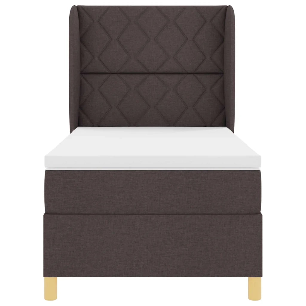 Letto con molle e materasso Grigio Scuro 90x190 cm Tessuto 3340791