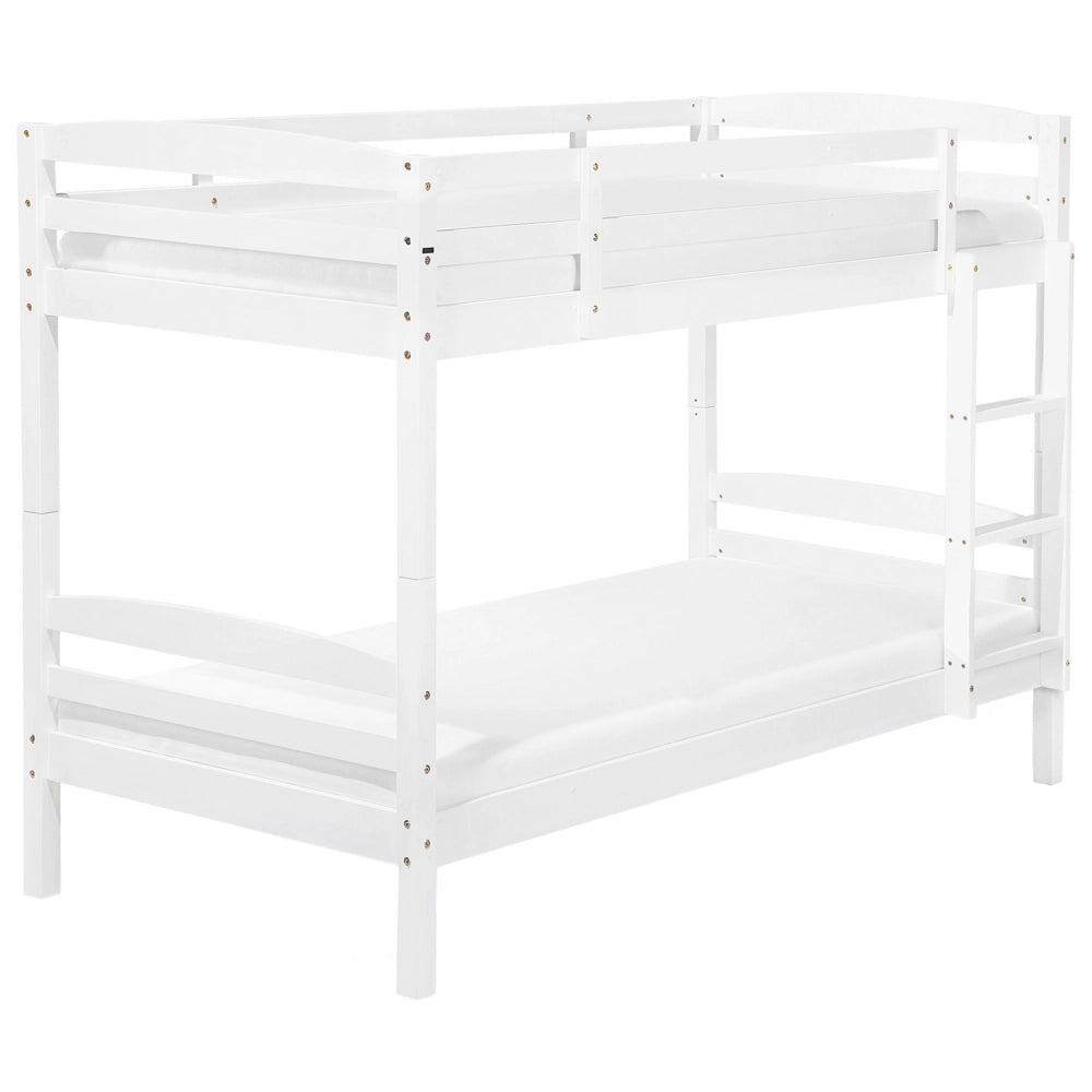 Letto a castello letto doppio con cassetti in legno di pino bianco singola misura 90 x 200 per bambini in cameretta
