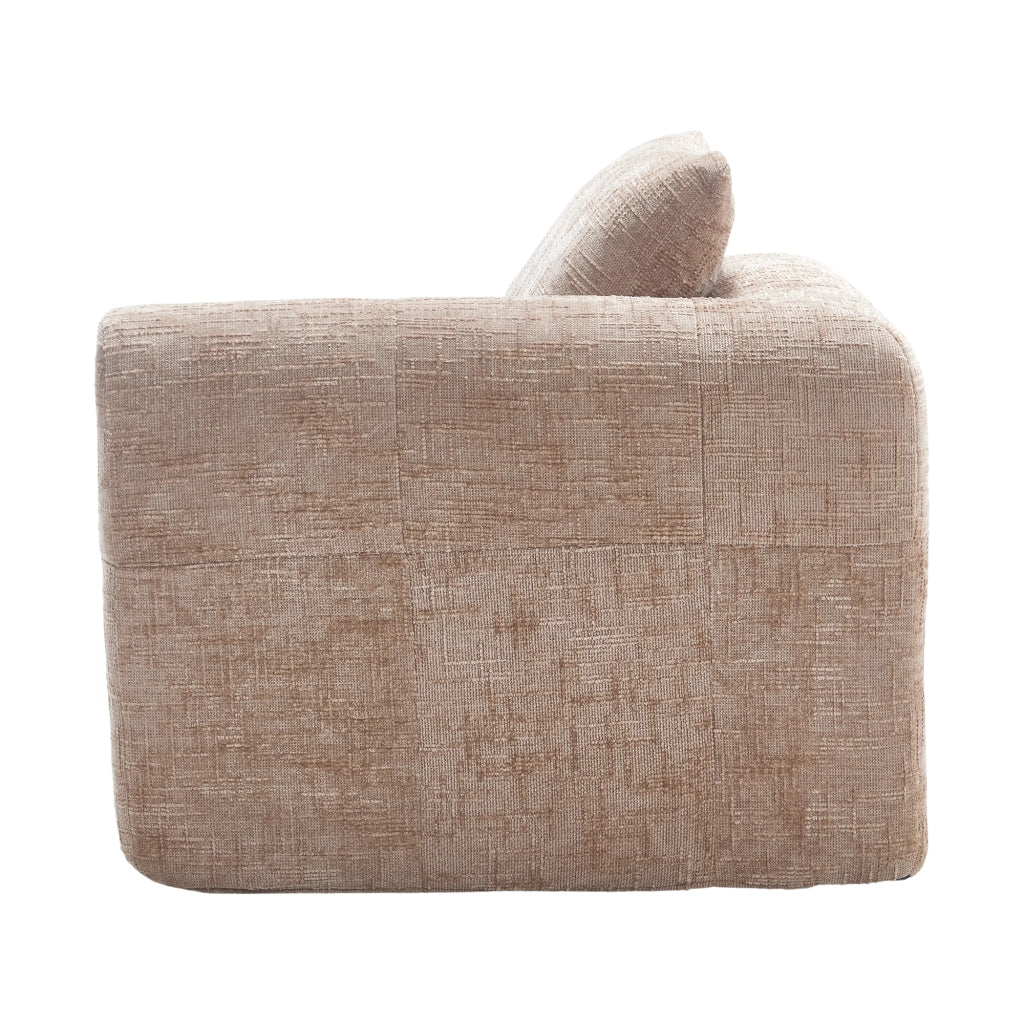 Méridienne con Cuscino e Tasche Laterali, Design Ergonomico in Ciniglia Cachi 158 × 90 × 60 cm