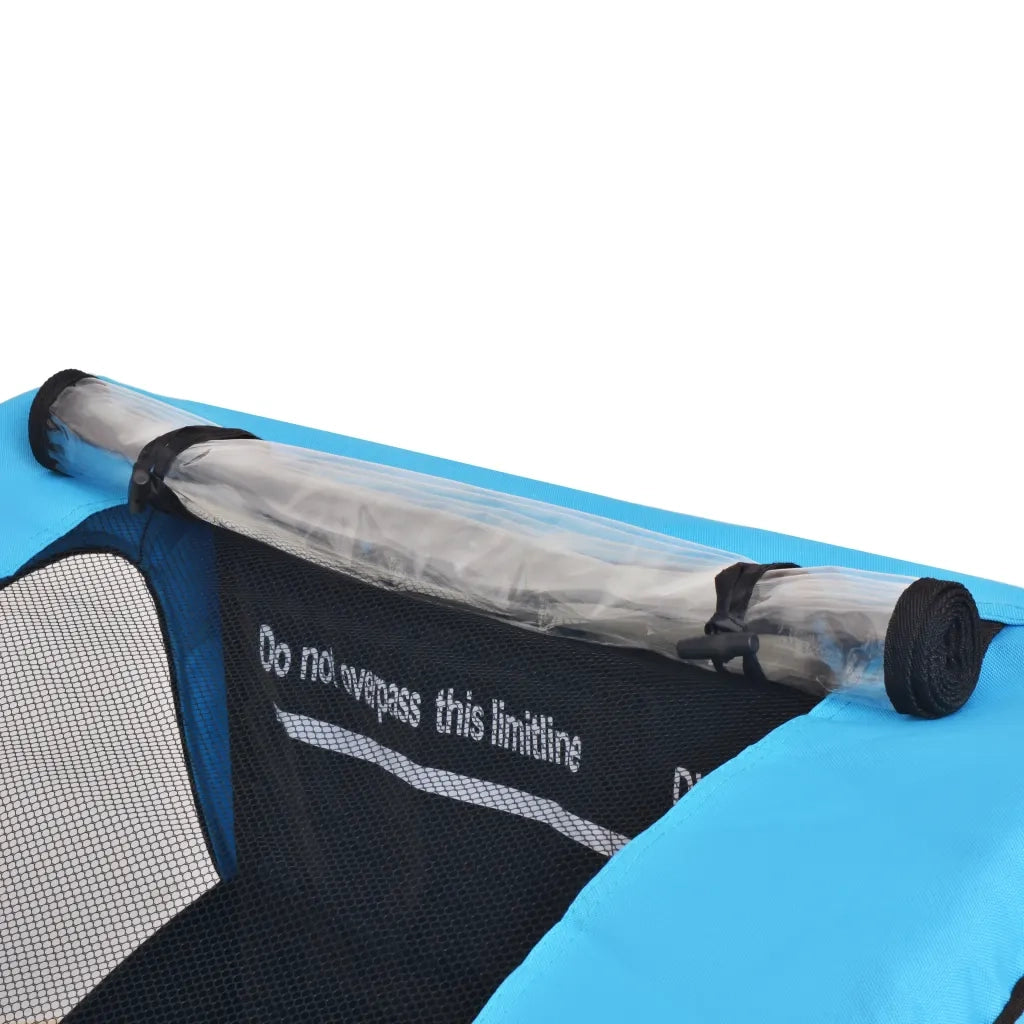 Rimorchio da Bici per Bambini Grigio e Blu 30 kg cod mxl 76790