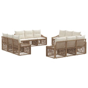 Set Divano da Giardino 12 pcs Beige polyrattan 3435957