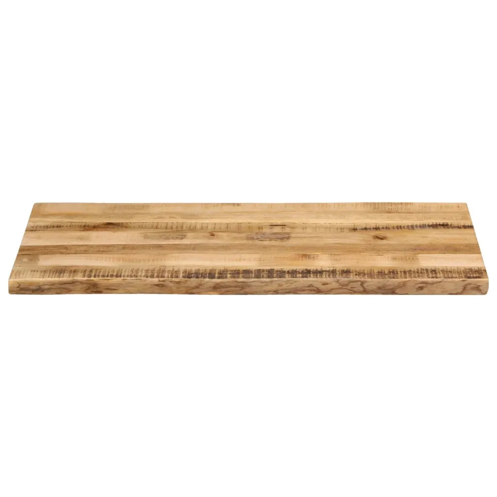 Piano Tavolo | Superficie Tavolo | Piano Scrivania Bordi Vivi 110x60x3,8 cm Legno di Mango Grezzo