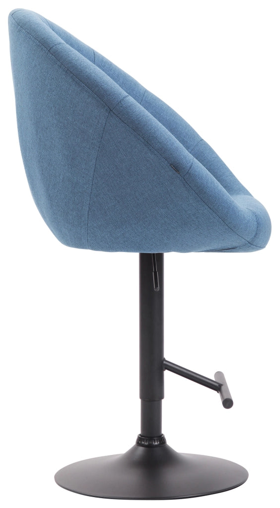 Sgabello da bar London V2 in tessuto blu,nero