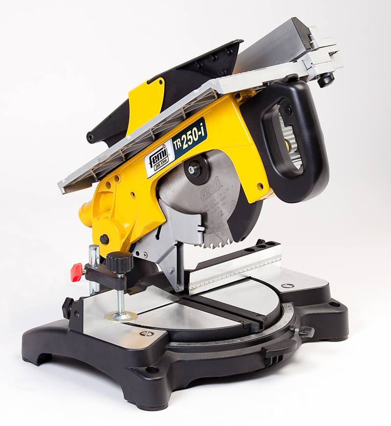 Femi TR250-i – Troncatrice legno con piano superiore 1200 W e lama Ø 250 mm