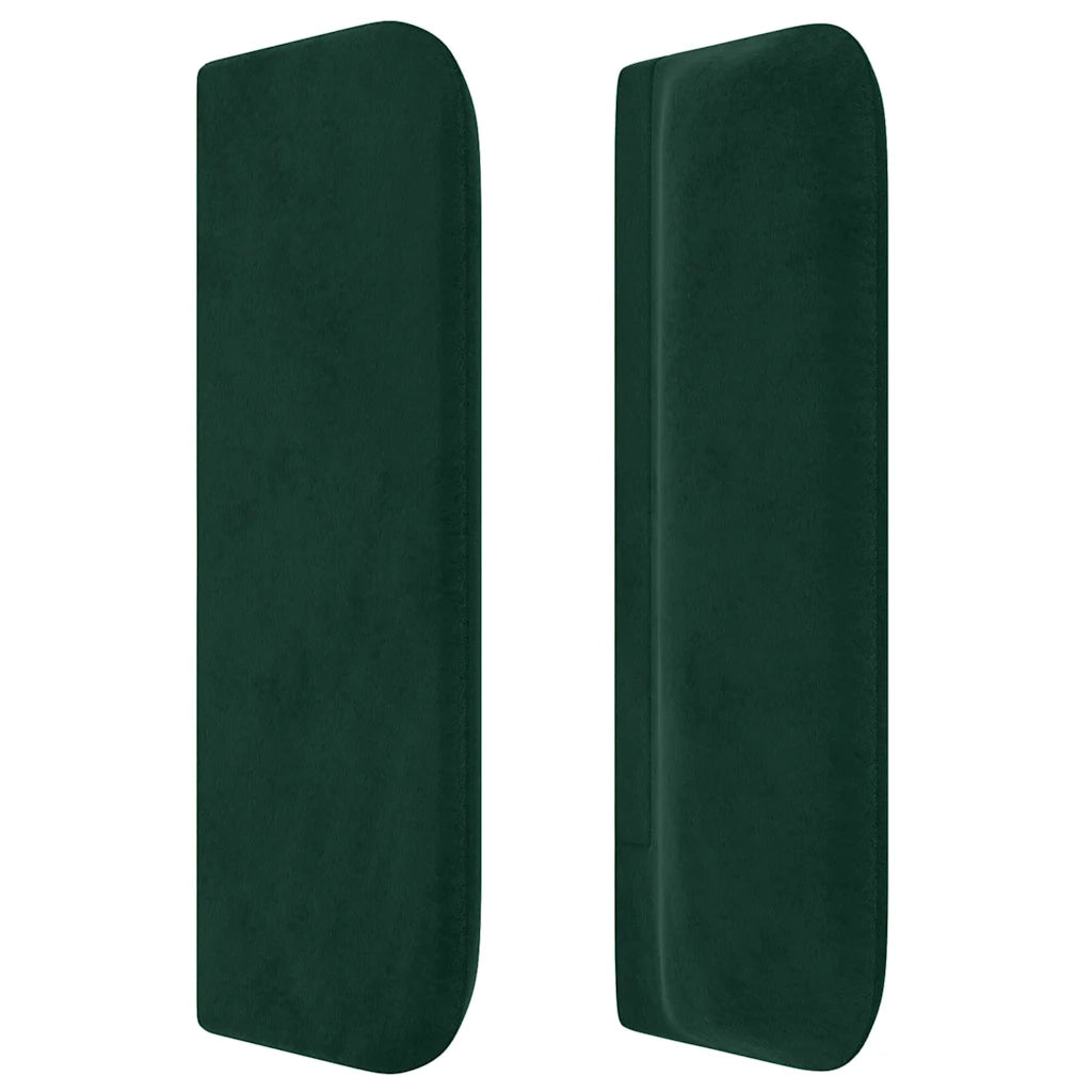 Testiera ad Orecchio Verde Scuro 203x16x78/88 cm in Velluto 3118837