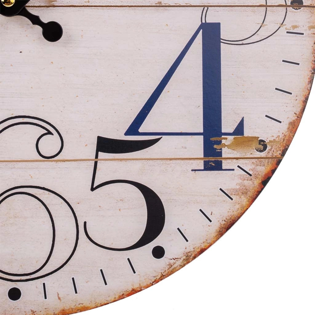 Orologio da parete in legno bianco d34x2h