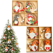 Decorazioni di Natale in legno, 24 pezzi, per albero con corda, decorazione di Natale per albero, pendenti di Natale in legno 

Modello: 
24 pezzi 
Materiali: legno 
Incluso: corda