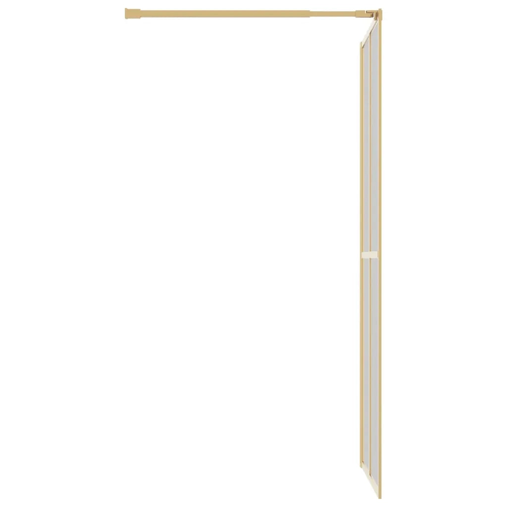 Parete per Doccia Walk-in Vetro Trasparente ESG 80x195 cm Oro 154943