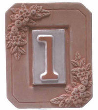 portanumero in terracotta 1 posto cm. 13x16 cod:ferx.34718