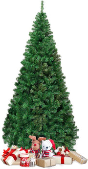 Albero di Natale Artificiale 210 CM, Albero di Natale Verde con 950 Rami e Base in Metallo, Decorazioni Natalizie per Casa, Ufficio e Negozio (210 CM)