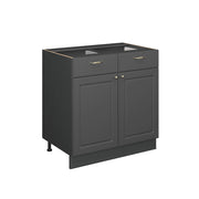 Vicco Mobiletto base per cucina Landhaus antrazit-oro 80 cm , PL Antracite