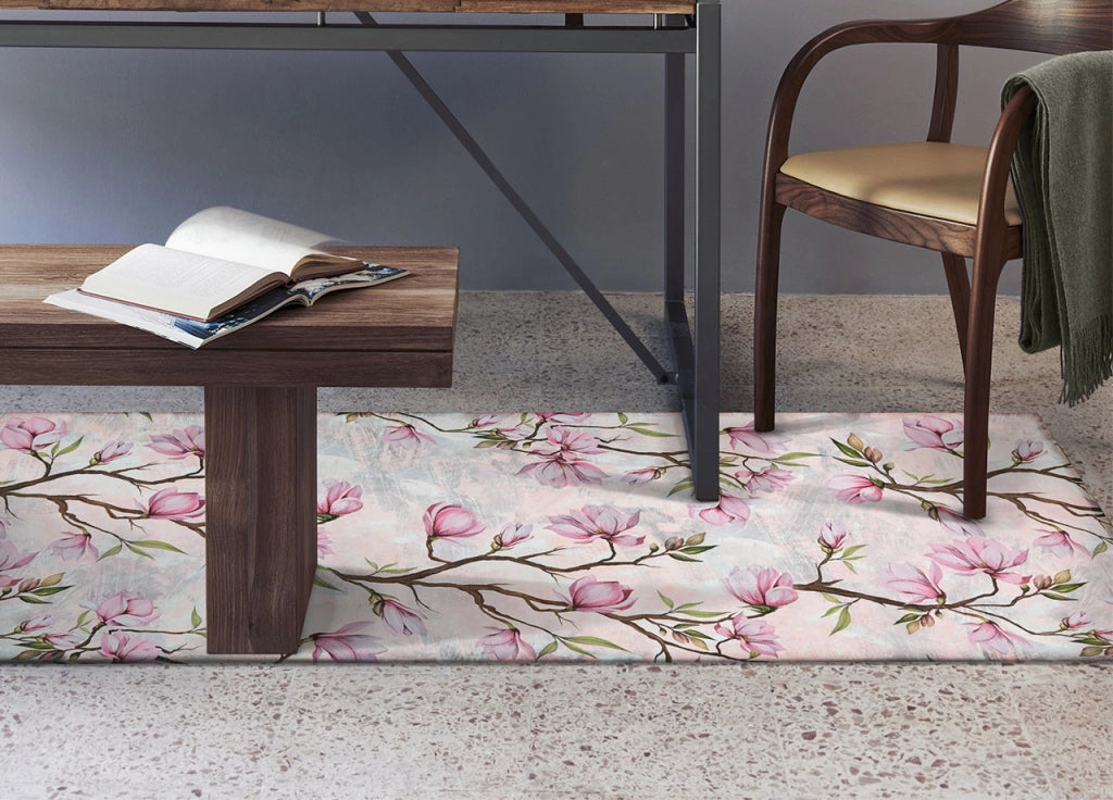 Tappeto Cucina Antiscivolo Stampa Digitale Emozioni Fantasia Magnolia Giapponese By Suardi - 58x80 - Magnolia Giapponese