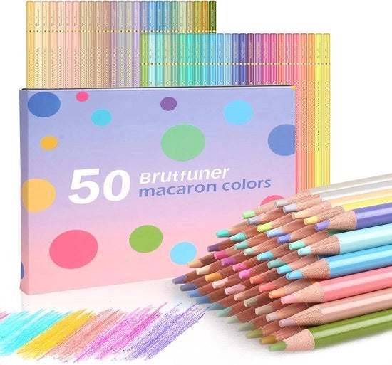 50 pennelli a pastello, pastelli a olio per artisti, pastelli per disegno, attrezzature artistiche (50 colori)
