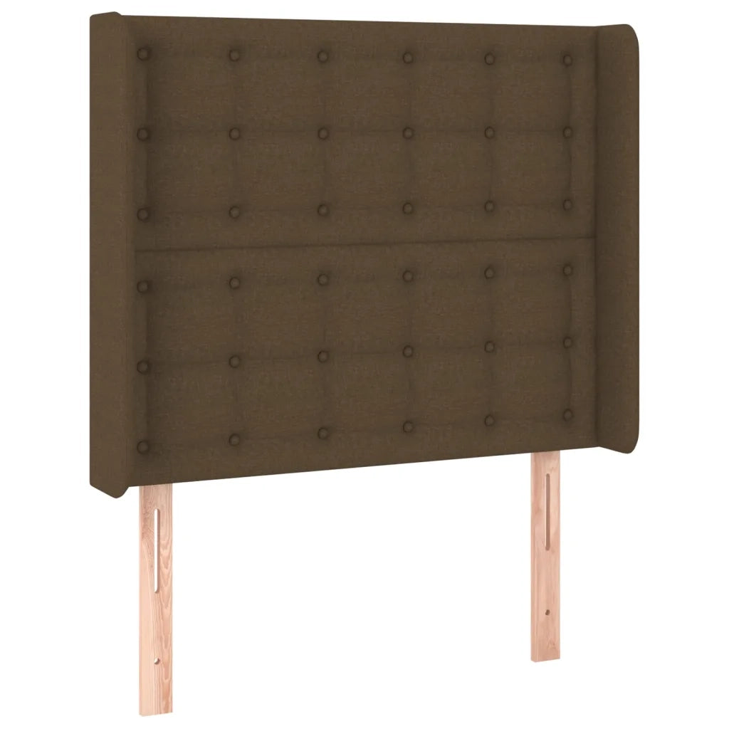 Testiera | Testata a LED Marrone Scuro 83x16x118/128 cm in Tessuto