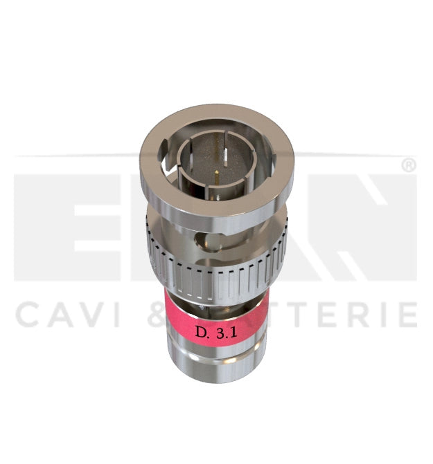 CONNETTORE BNC NIKELATO PER MCX-RG179 HD ELAN 408015C CONFEZIONE 20 PEZZI