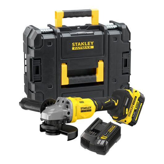 Stanley FatMax V20 SFMCG710M1T-QW Smerigliatrice Angolare 18V Brushless 125 mm + 1 batteria da 4Ah e valigetta Pro-Stack