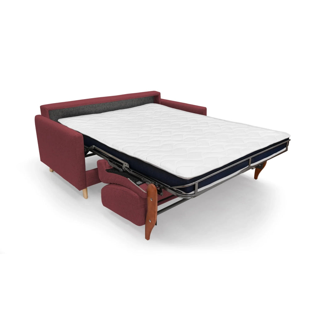 Edgar Divano letto matrimoniale in tessuto felis impermeabile T03 180 cm (mat. 140x197) rosso
