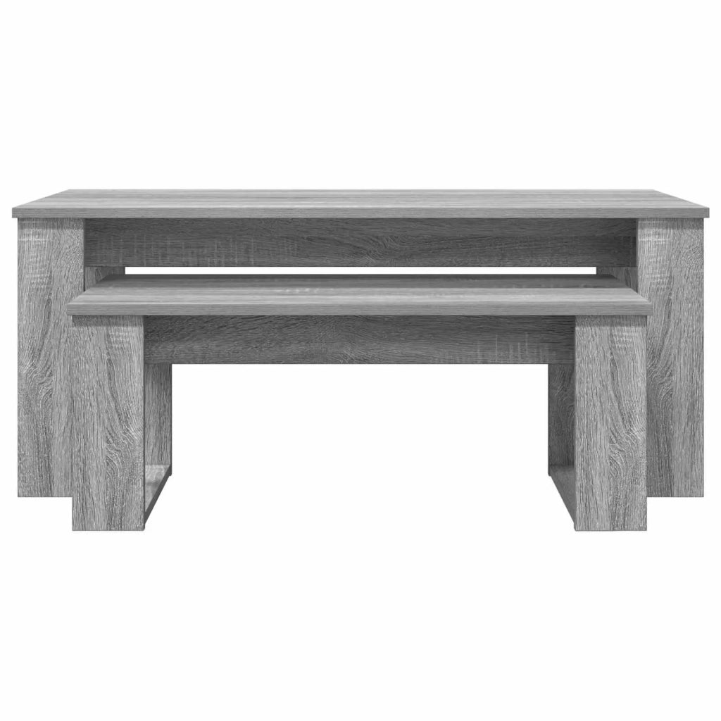 Set di Tavolini da Caffè 2 pcs Grigio Sonoma Legno multistrato