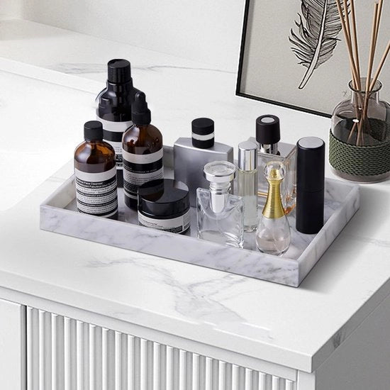 Organizzatore per il bagno Antiscivolo - Piattaforma multifunzionale in silicone - Materiale duraturo - Facile da pulire - Per cosmetici e accessori - Piattaforma di stoccaggio