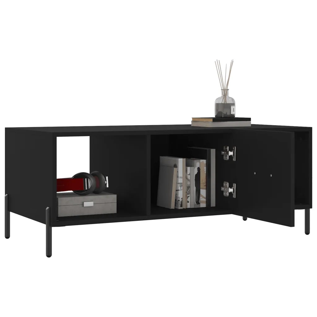 Tavolino da Salotto Nero 102x50x40 cm in Legno Multistrato 829309