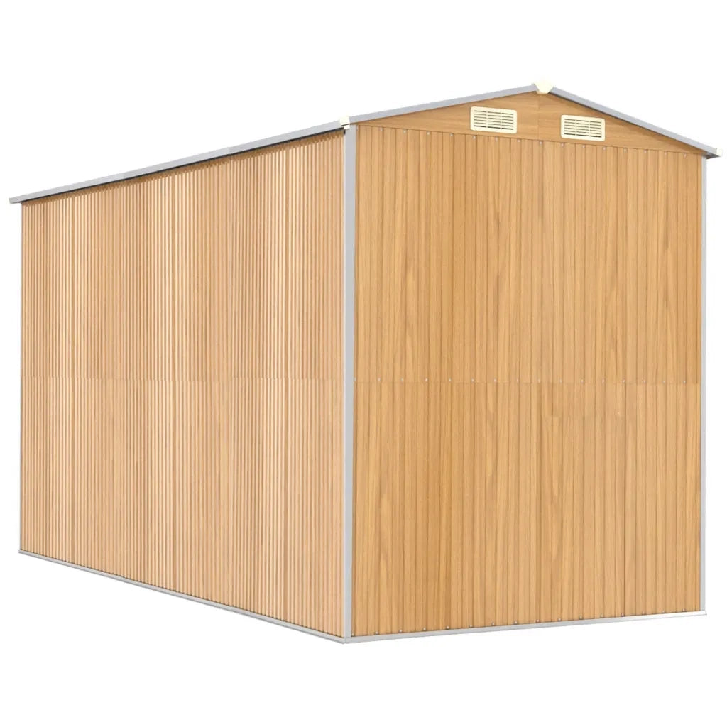 Capanno Giardino Marrone Chiaro 192x357x223cm Acciaio Zincato 3147473