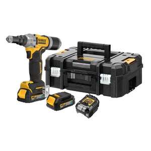 DEWALT DCF414E2GT-QW Rivettatrice 18V XR brushless 2 batterie POWERSTACK 1,7 Ah
