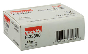 Makita F-33890 – Groppini / Brad Nails 16 GA 15 mm | 2000 pezzi per pistole chiodatrici