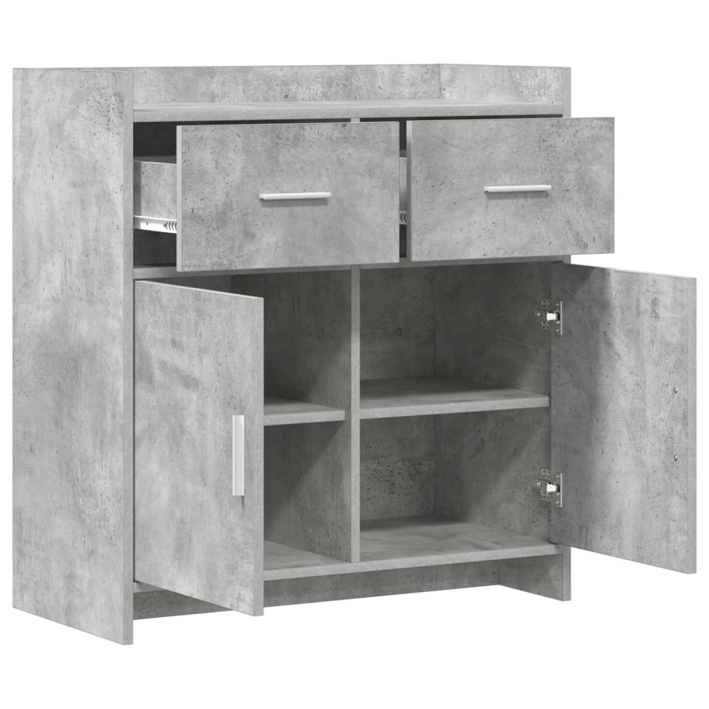 Credenza Grigio Cemento 75 x 36 x 80 cm Legno ingegnerizzato 8011118