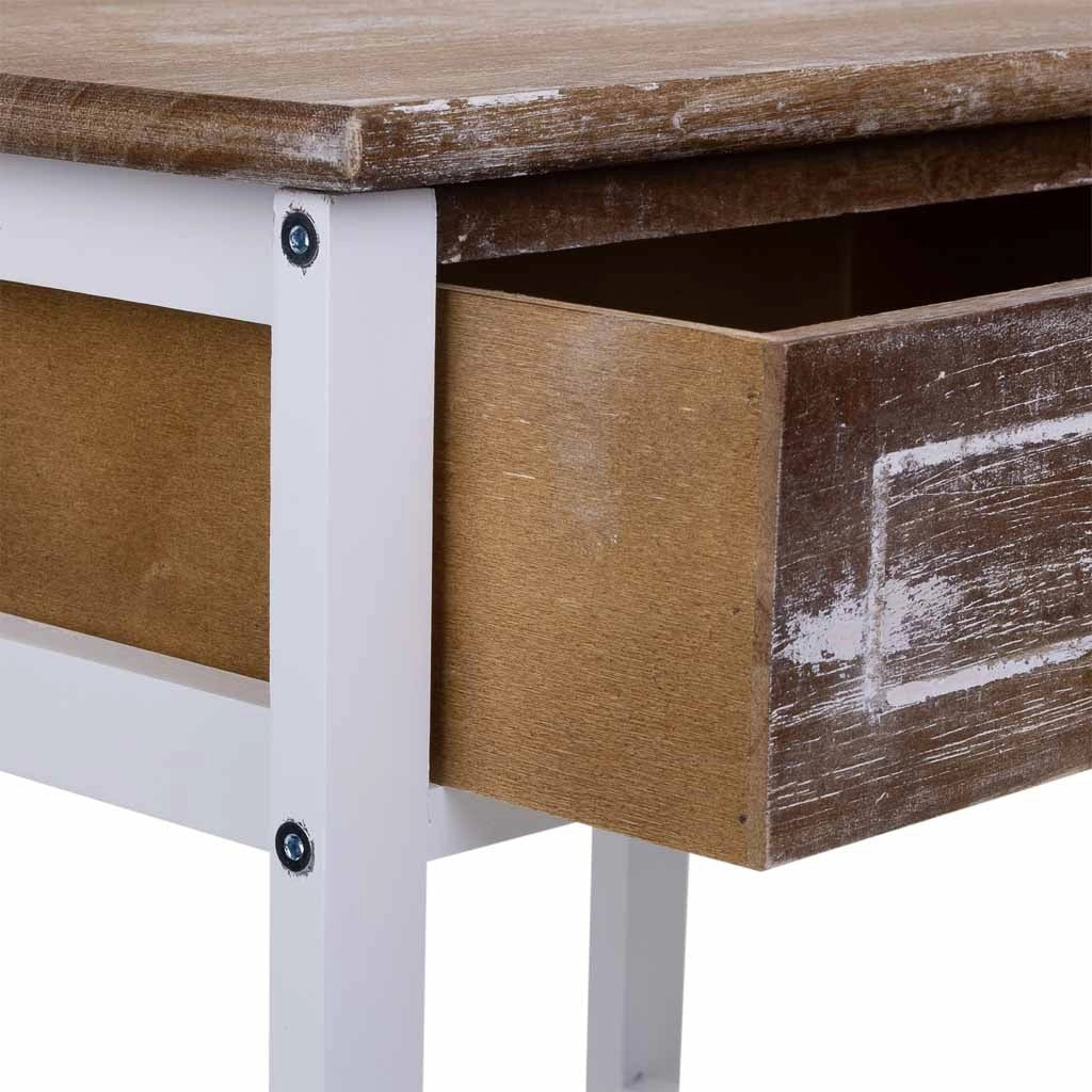 Comodino in legno bianco 40x29x42