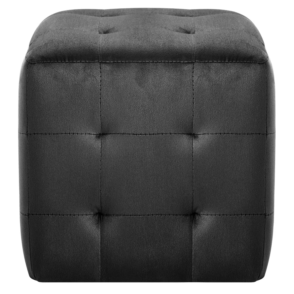 Pouf 2 pz Nero 30x30x30 cm in Vellutocod mxl 95336