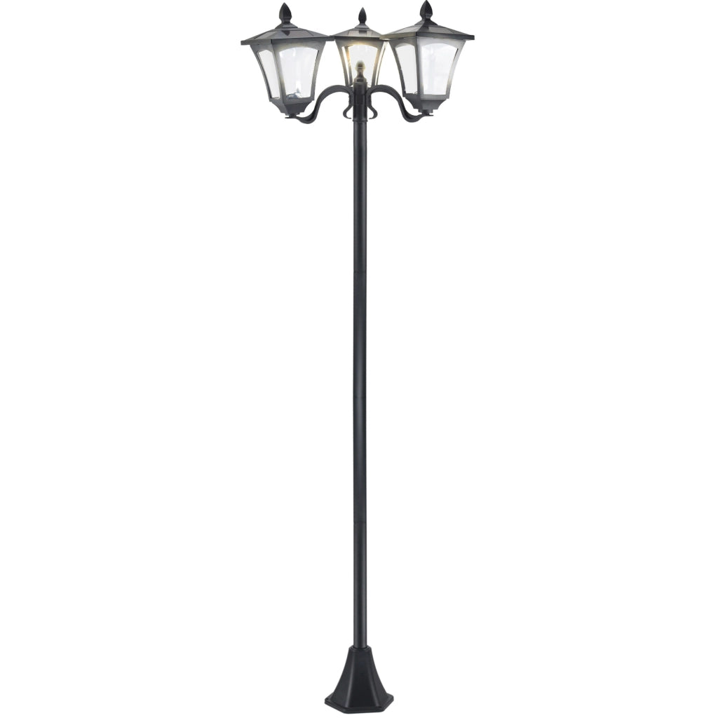 Lampada solare da giardino in acciaio inox, 182,5 cm
