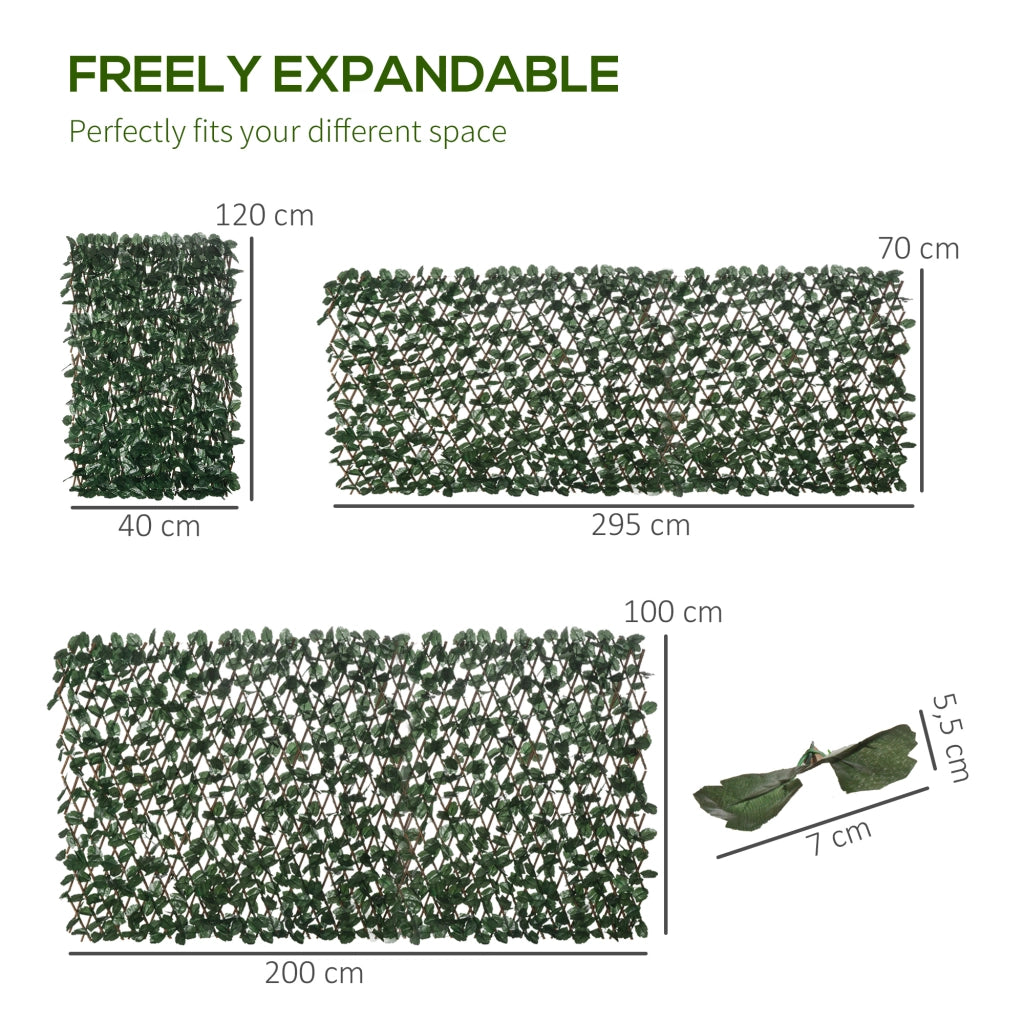 Pannello frangivista artificiale per siepe ¨C zephmum ¨C 295x70 cm verde