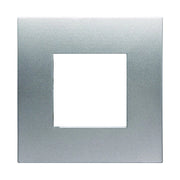 Placca Plastica Serie Venus 2P Colore Titanio Compatibile Con Vimar Arke