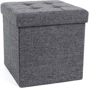 Pouf contenitore da 40 litri in tessuto grigio scuro 12_0000426